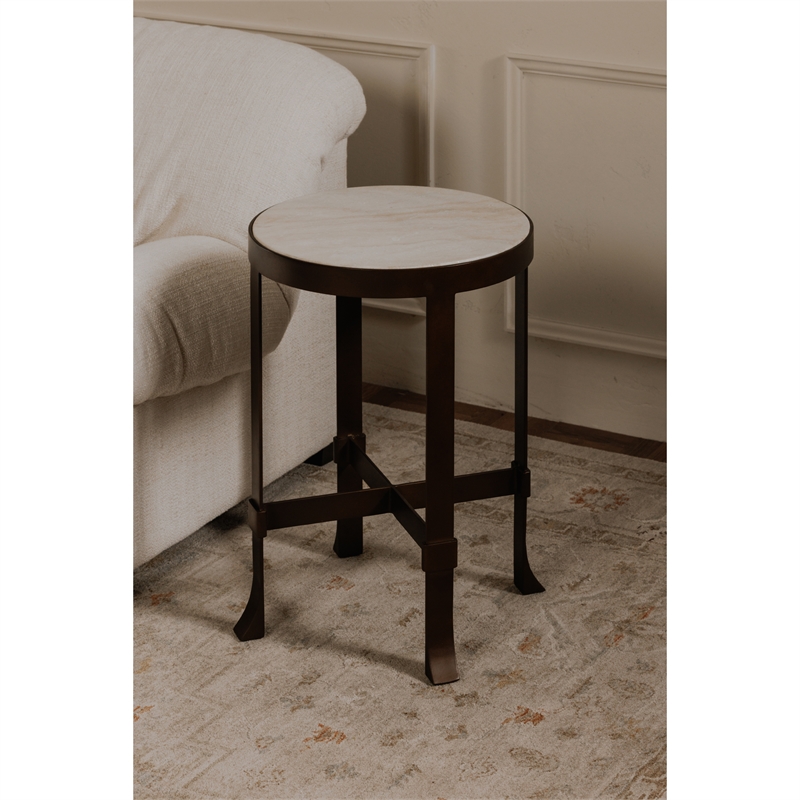Moe's Home Collection Holli Side Table Stone White