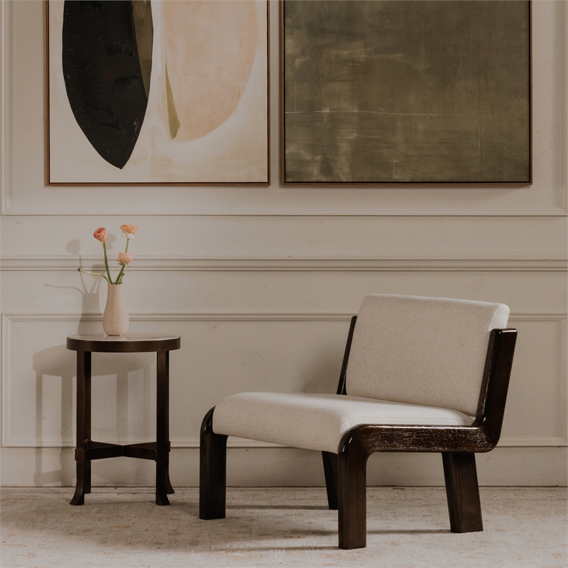 Moe's Home Collection Holli Side Table Stone White