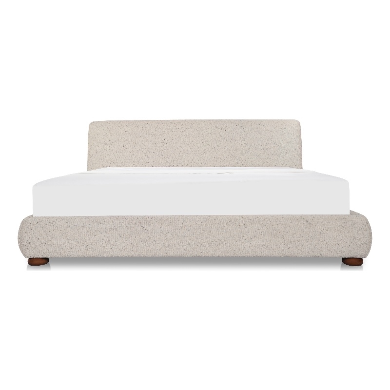 Moe's Home Collection Beau Storage Beds Fabric Gray