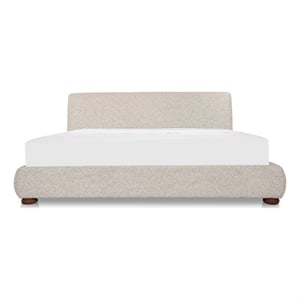 Moe's Home Collection Beau Storage Beds Fabric Gray