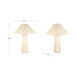 Moe's Home Collection Gigi Table Lamps Fabric White