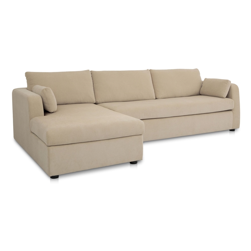 Moe's Home Collection Burrow Modular Sectionals Fabric Beige