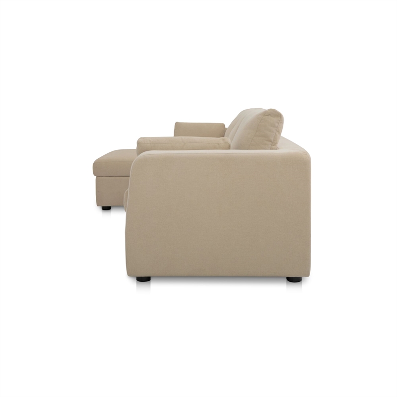 Moe's Home Collection Burrow Modular Sectionals Fabric Beige