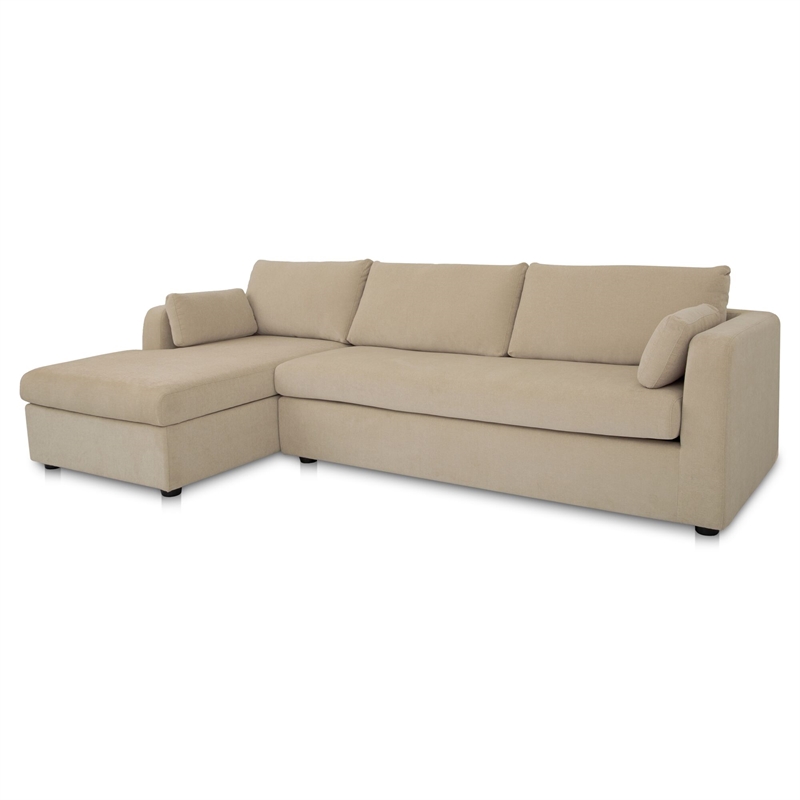 Moe's Home Collection Burrow Modular Sectionals Fabric Beige