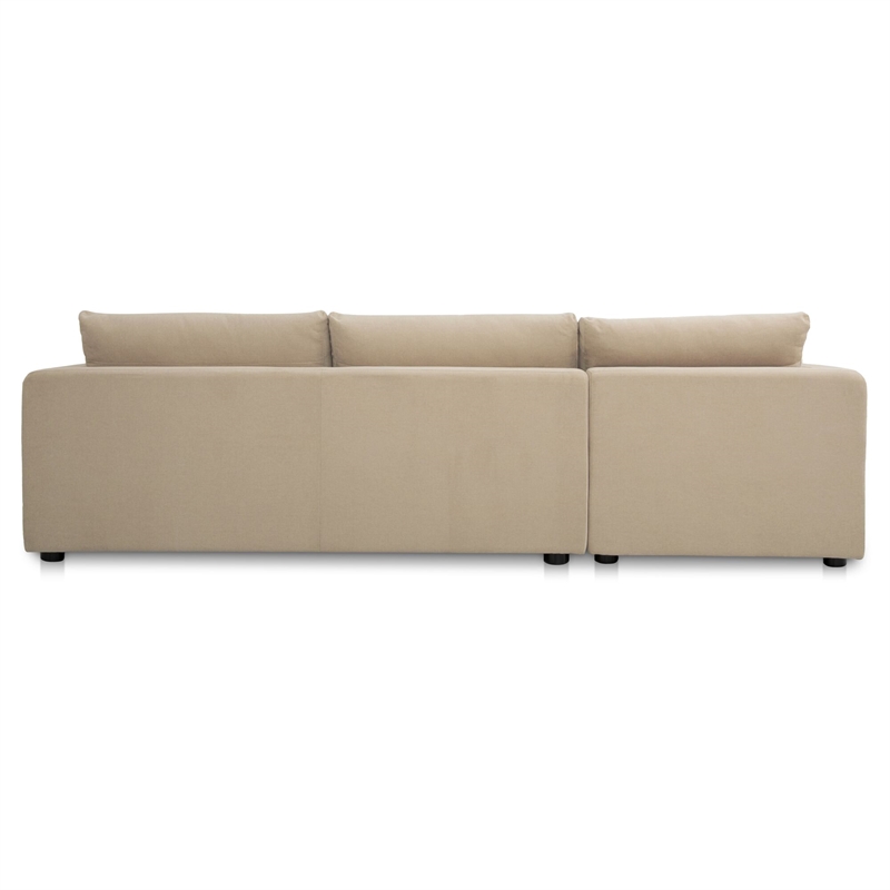 Moe's Home Collection Burrow Modular Sectionals Fabric Beige