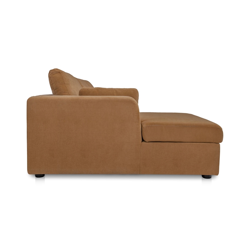 Moe's Home Collection Burrow Modular Sectionals Fabric Brown