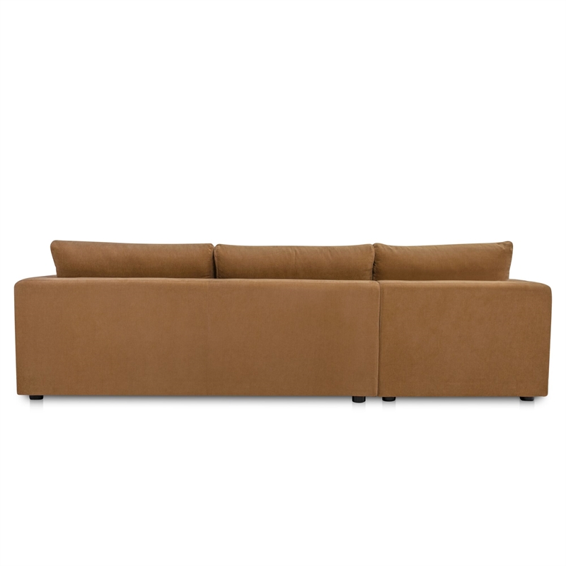 Moe's Home Collection Burrow Modular Sectionals Fabric Brown