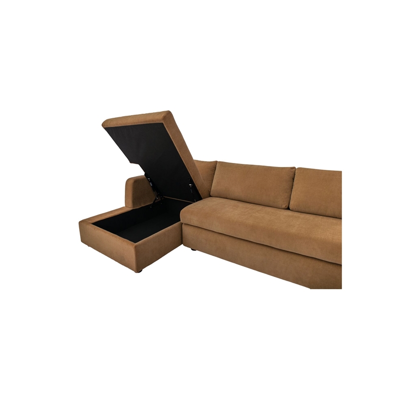 Moe's Home Collection Burrow Modular Sectionals Fabric Brown