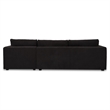 Moe's Home Collection Burrow Modular Sectionals Fabric Black