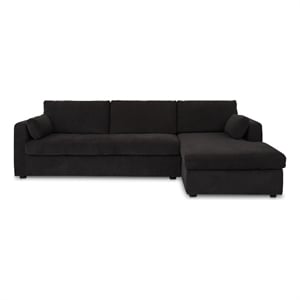 Moe's Home Collection Burrow Modular Sectionals Fabric Black