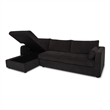 Moe's Home Collection Burrow Modular Sectionals Fabric Black