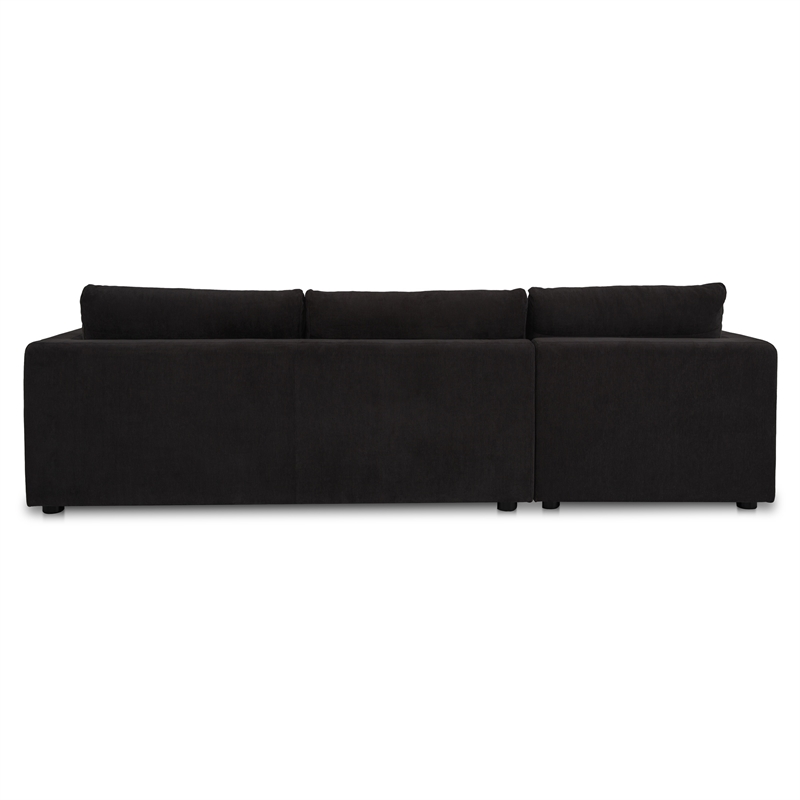 Moe's Home Collection Burrow Modular Sectionals Fabric Black