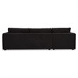 Moe's Home Collection Burrow Modular Sectionals Fabric Black