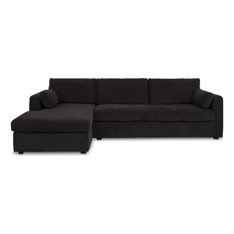 Moe's Home Collection Burrow Modular Sectionals Fabric Black