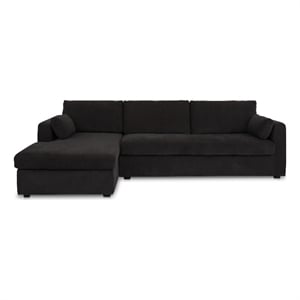 Moe's Home Collection Burrow Modular Sectionals Fabric Black