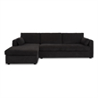 Moe's Home Collection Burrow Modular Sectionals Fabric Black