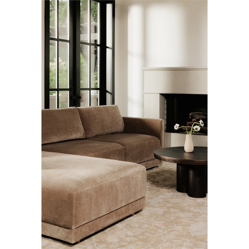 Moe's Home Collection Bryn Sectionals Fabric Brown