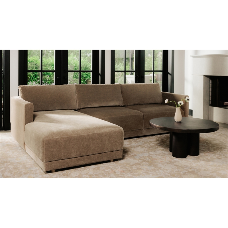 Moe's Home Collection Bryn Sectionals Fabric Brown