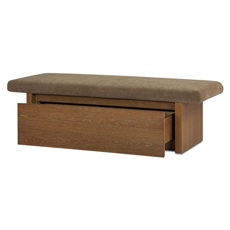 Moe's Home Collection Gemma Benches Fabric Tan