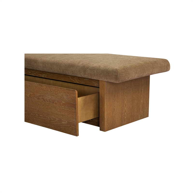 Moe's Home Collection Gemma Benches Fabric Tan