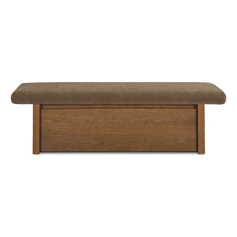 Moe's Home Collection Gemma Benches Fabric Tan
