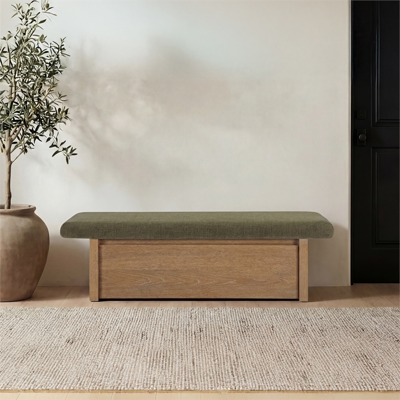 Moe's Home Collection Gemma Benches Fabric Green