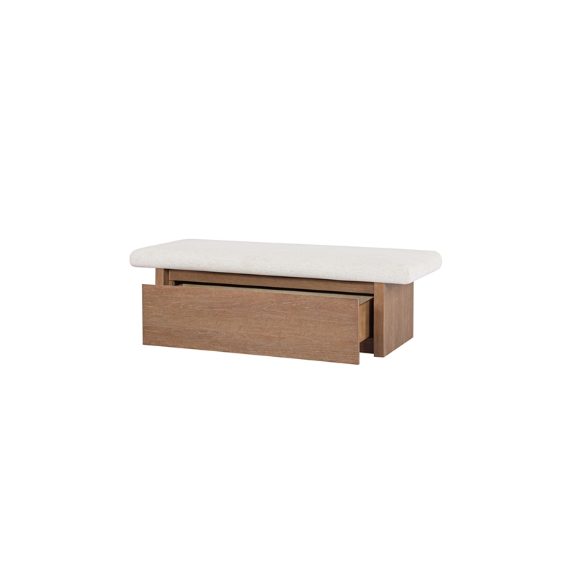 Moe's Home Collection Gemma Benches Fabric White