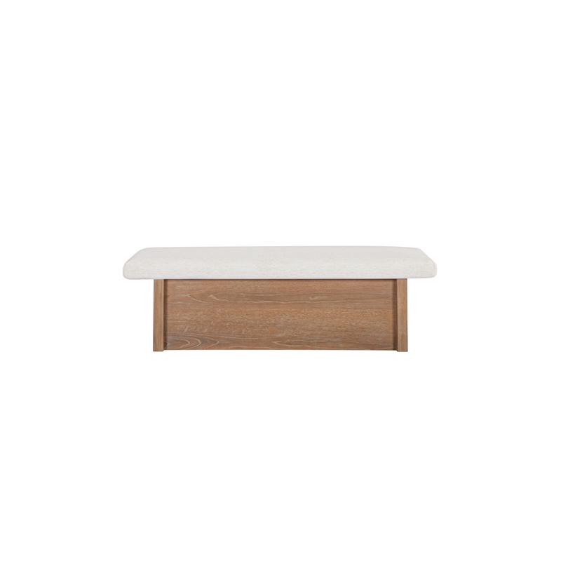 Moe's Home Collection Gemma Benches Fabric White