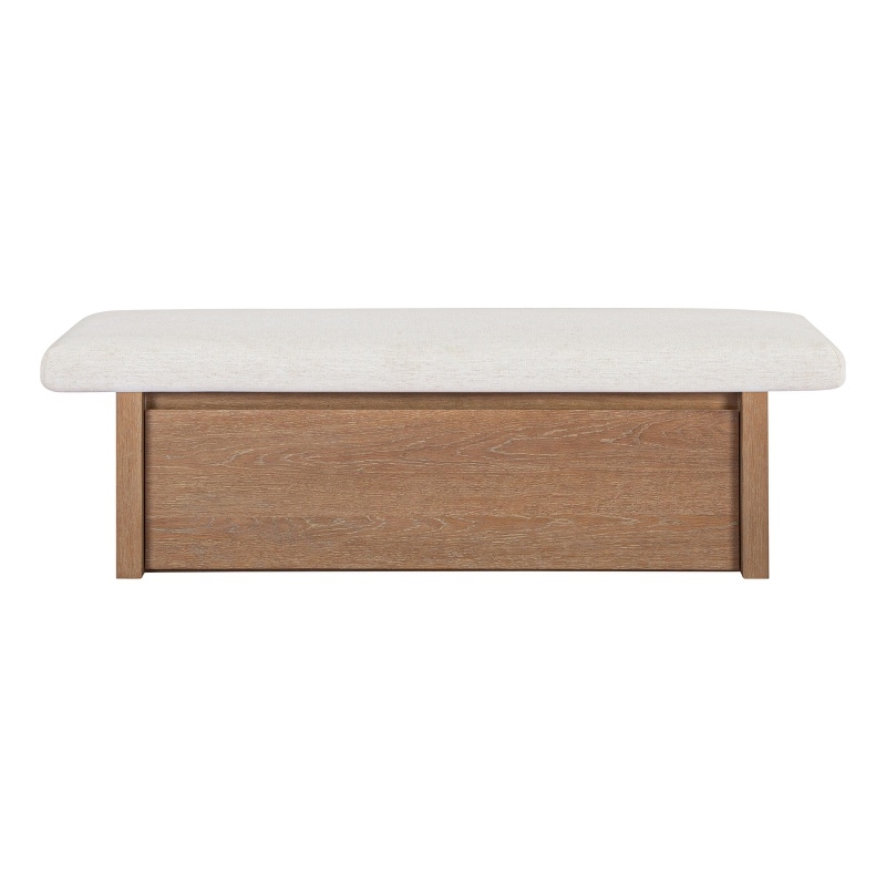 Moe's Home Collection Gemma Benches Fabric White