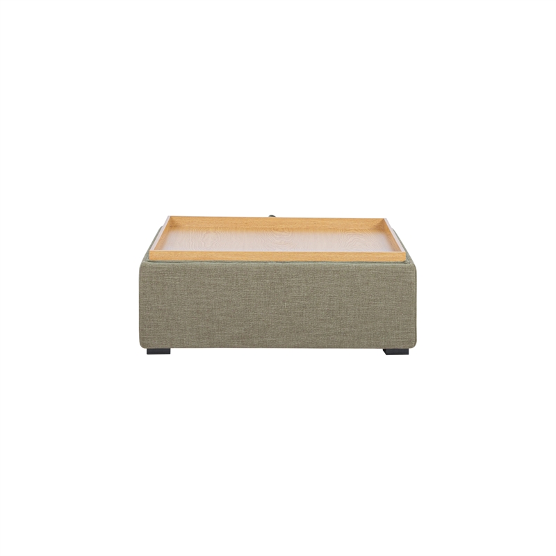Moe's Home Collection Montana Ottomans Fabric Green