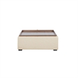 Moe's Home Collection Montana Ottomans Fabric White