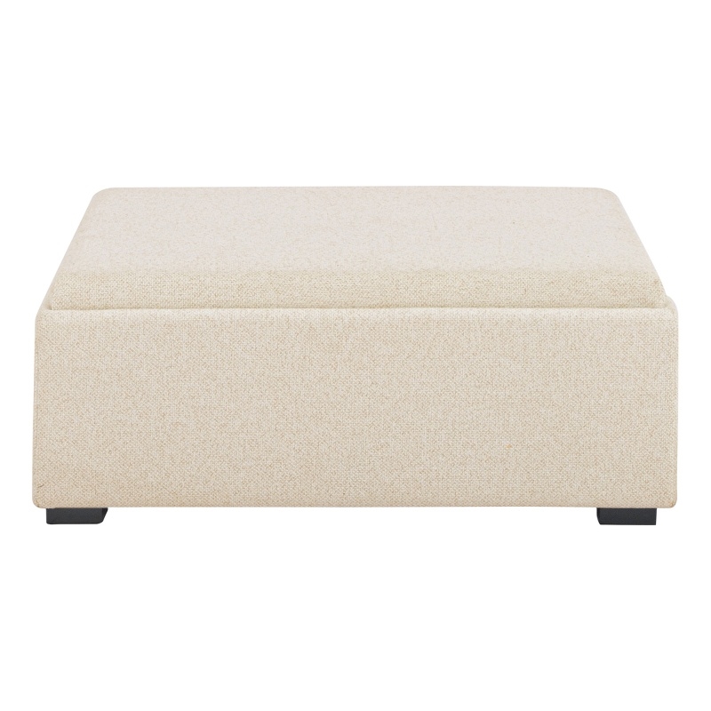 Moe's Home Collection Montana Ottomans Fabric White