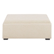 Moe's Home Collection Montana Ottomans Fabric White