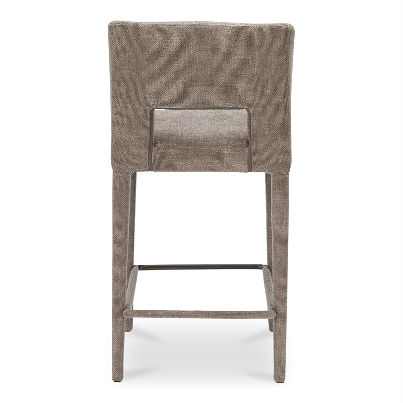 Moe's Home Collection Joyce Counter Stools Fabric Brown