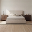 Moe's Home Collection Simon Storage Beds Fabric Beige