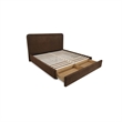 Moe's Home Collection Simon Storage Beds Fabric Brown