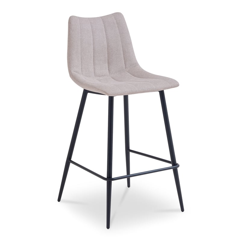 Moe's Home Collection Alibi Bar Stools Fabric Beige