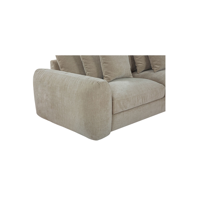 Moe's Home Collection Berga Sectionals Fabric Gray