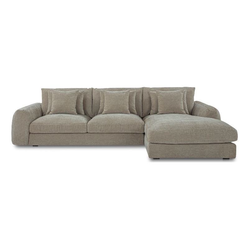 Moe's Home Collection Berga Sectionals Fabric Gray