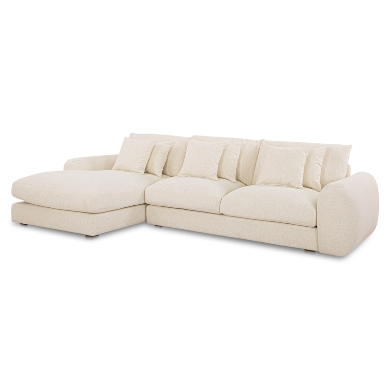 Moe's Home Collection Berga Sectionals Fabric White