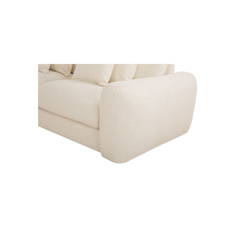 Moe's Home Collection Berga Sectionals Fabric White