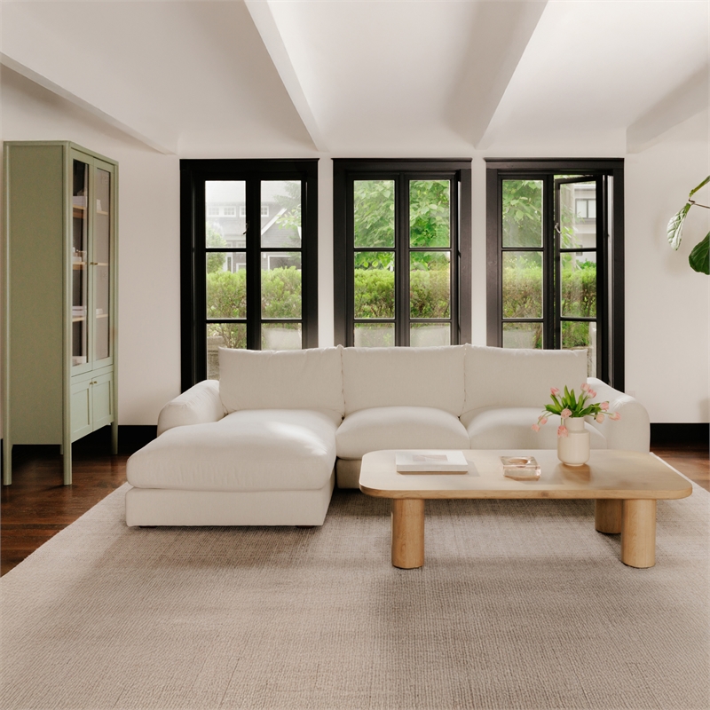 Moe's Home Collection Berga Sectionals Fabric White