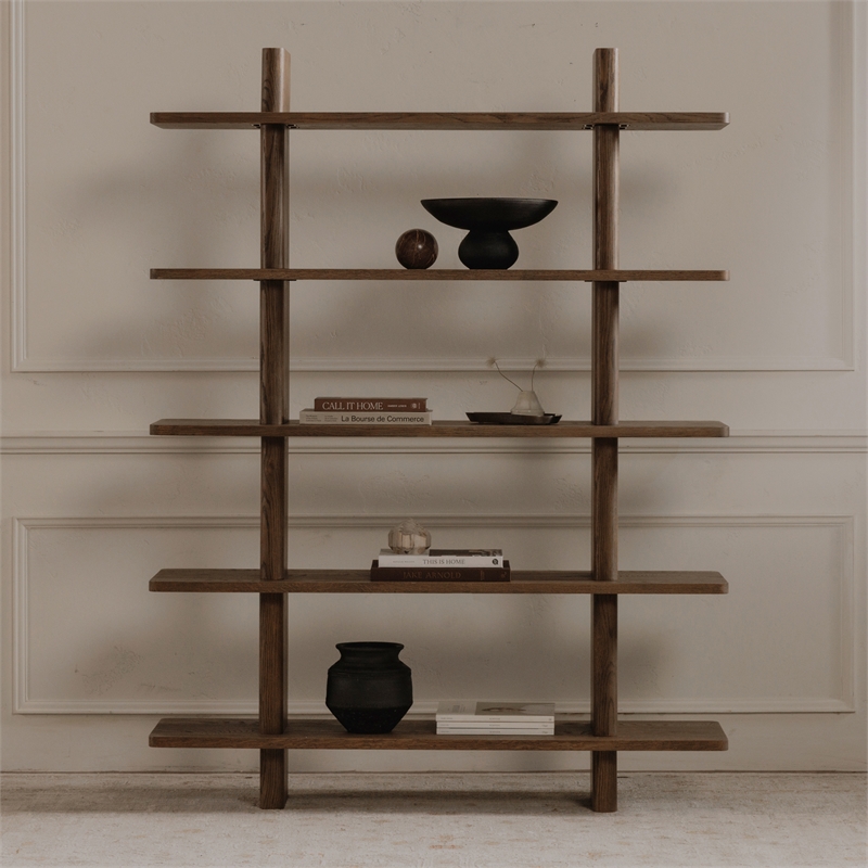 Moe's Home Collection Casey Bookshelves Wood Brown