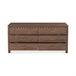 Moe's Home Collection Wiley Wood 6-Drawers Bedroom Dresser in Brown