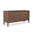 Moe's Home Collection Wiley Wood 6-Drawers Bedroom Dresser in Brown