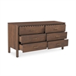 Moe's Home Collection Wiley Wood 6-Drawers Bedroom Dresser in Brown
