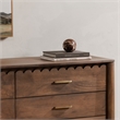 Moe's Home Collection Wiley Wood 6-Drawers Bedroom Dresser in Brown
