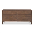 Moe's Home Collection Wiley Wood 6-Drawers Bedroom Dresser in Brown