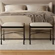 Moe's Home Collection Agne Stools Fabric White