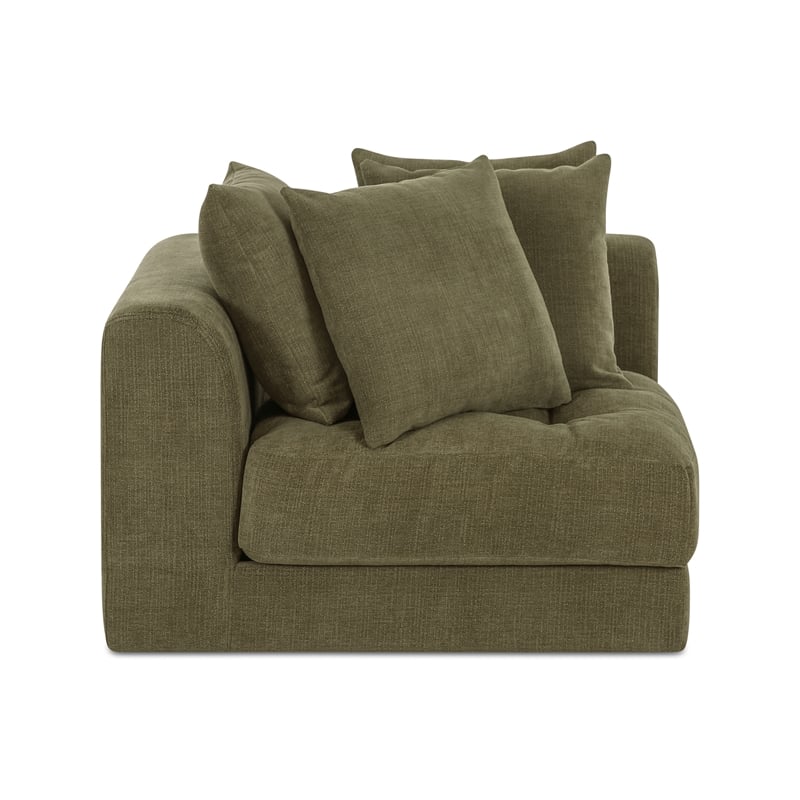 Moe's Home Collection Davie Corner Chairs Fabric Green